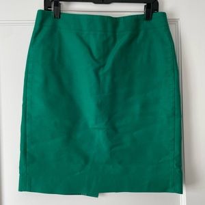 J. Crew Cotton No 2 Pencil Skirt in Green